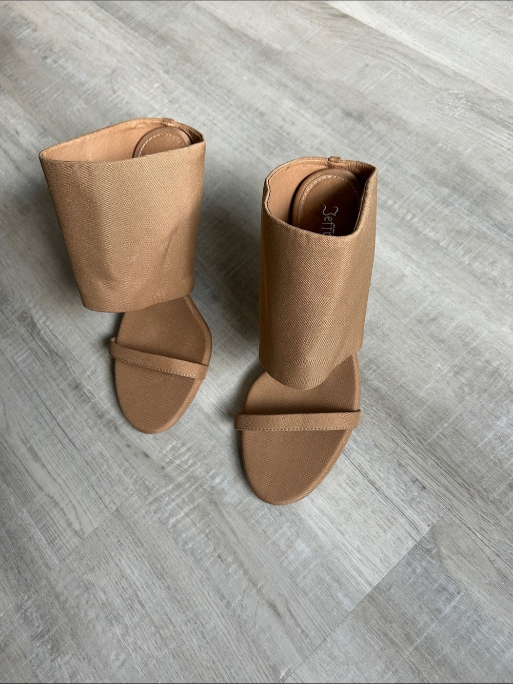 Jeffrey Campbell Tan High Cuff Open-Toe Sandals Size 6.5